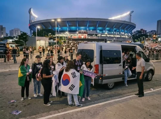 Transfer para o show do BTS